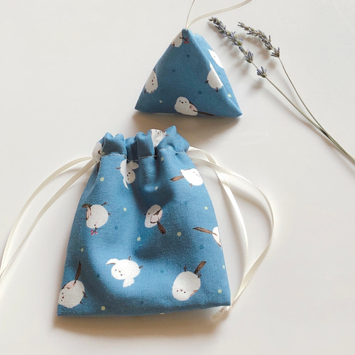 ちっちゃな巾着サシェ/詰替タイプ【うさこと一輪のバラ】