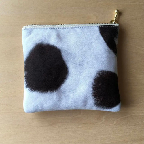 ファスナー開けても毛並みのポーチ ハチワレ猫 A ポーチ