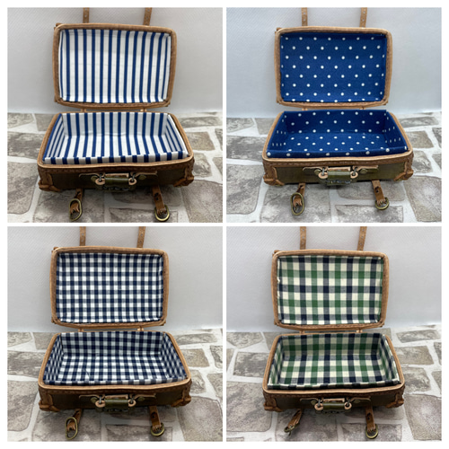 ミニチュア トランク❣️ 受注製作】本革 1/6ドール用 ミニチュアクラシックトランク（オリーブ