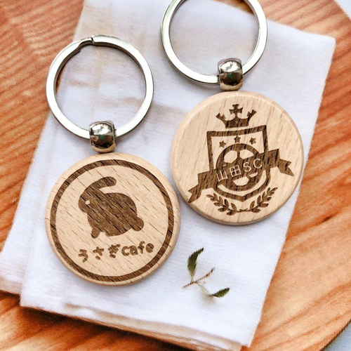 オーダーメイド☆ロゴ刻印木製キーホルダー】10個セット卒園・卒業