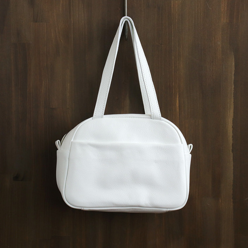 Sale＊1点限り》本牛革 シュリンクレザー ミニボストンバッグ