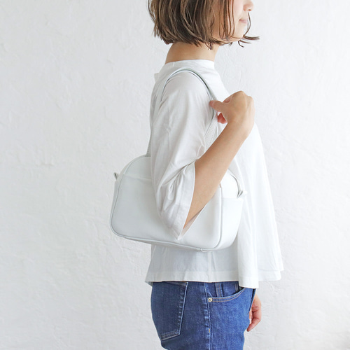 Sale＊1点限り》本牛革 シュリンクレザー ミニボストンバッグ