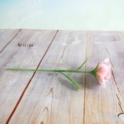 コロンと丸っこい薔薇✿クレイフラワー　ピンクNO.H1-P2L 8枚目の画像