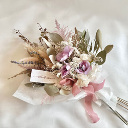 流木付き 横型スワッグ pink.natural・.｡*・.｡* ドライフラワー