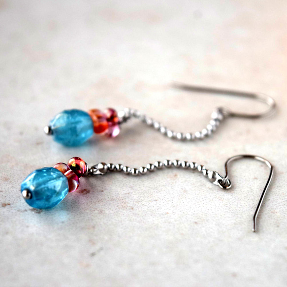 【禁止再次上架】印度珠子長尾耳環多變 第1張的照片