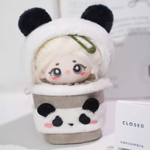 10cmぬいぐるみ服 着せ替えぬいぐるみ かわいい パンダカップ 10cmぬいぐるみ服 着せ替えぬいぐるみ かわいい パンダカップ