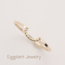 オリゴンリング U字リング(大)　美品 受注生産【K10】【K18】【K18PG】U字リング 指輪・リング EggPlant