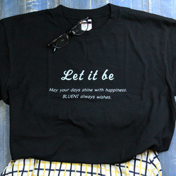 【5色展開】『Let it be』オリジナル　ビッグシルエットTシャツ／ブラック 4枚目の画像