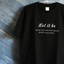 【5色展開】『Let it be』オリジナル　ビッグシルエットTシャツ／ブラック 2枚目の画像