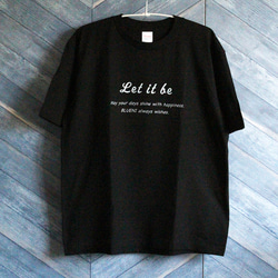 【5色展開】『Let it be』オリジナル　ビッグシルエットTシャツ／ブラック 3枚目の画像