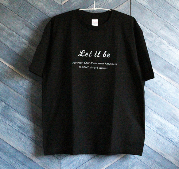 【5色展開】『Let it be』オリジナル　ビッグシルエットTシャツ／ブラック 3枚目の画像