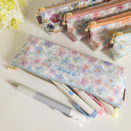 リバティ ラミネート コンパクトペンケース〈シンクオブミー〉スプリングリバー リバティ ラミネート 中身が見えるペンケース シンクオブミー