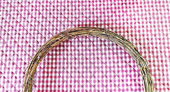 玄関リース　　ブラウンコットンリース　　秋リース,　クリスマスリース、　ニッチ、ギフトなど。 2枚目の画像