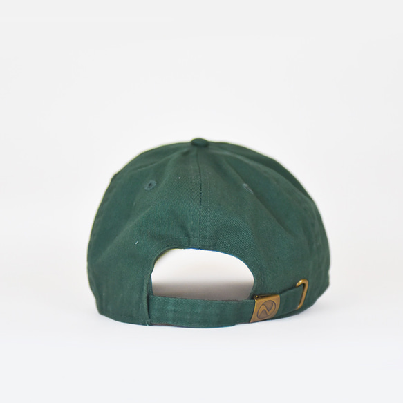【深綠色】棉帽；附柴犬牛角麵包刺繡 第5張的照片