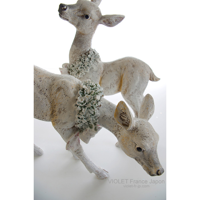 GOODWILL 　ベルギー スノーバンビホワイトフィギュア　クリスマス・オーナメント2025