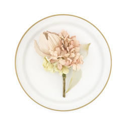 Corsage. コサージュ" Antique bouquet. " | チューリップ×紫陽花 | アンティークピンク 4枚目の画像