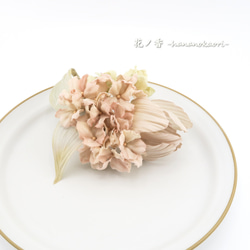 Corsage. コサージュ" Antique bouquet. " | チューリップ×紫陽花 | アンティークピンク 6枚目の画像