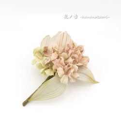 Corsage. コサージュ" Antique bouquet. " | チューリップ×紫陽花 | アンティークピンク 9枚目の画像