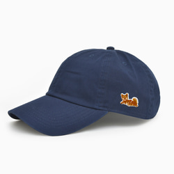 [海軍藍] 棉帽；搭配柴犬牛角麵包刺繡 第5張的照片