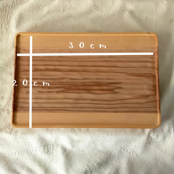 【手作り完成品】カッティングボード　まな板　おぼん　トレイ　ウッドプレート　杉　ヒバ 2枚目の画像