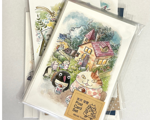 吉沢深雪イラストポストカードセット・20柄入り ポストカード