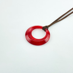 Pendant Glass Holder ペンダント グラスホルダー ＜サークル＞（J87 red） 1枚目の画像