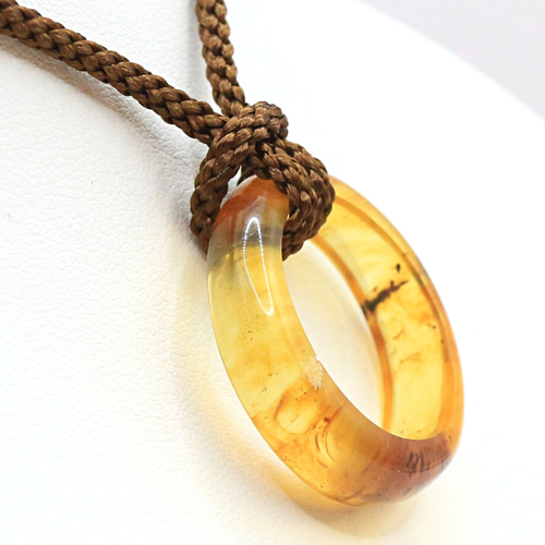 GS-Ring-03 天然石 くりぬきリング 琥珀 -アンバー- 23号 ブレスレット