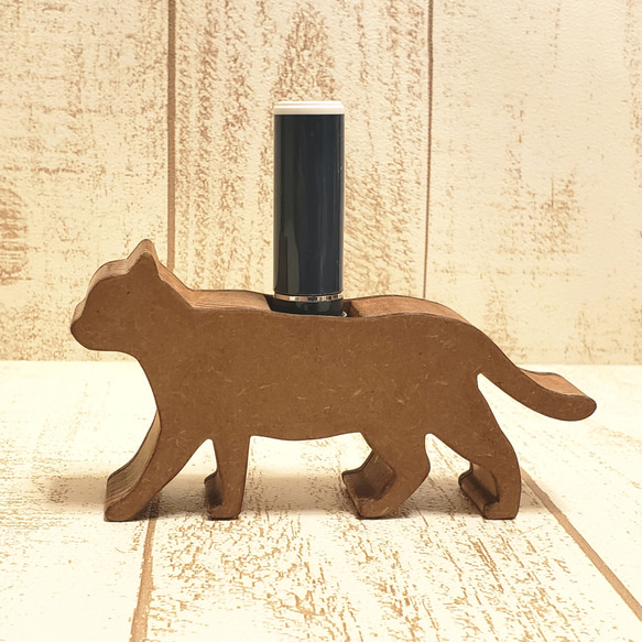 受注制作☆木製☆猫の印鑑スタンド☆印鑑置き☆シヤチハタ☆動物の変更