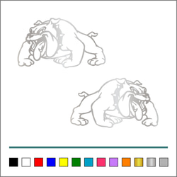 犬【 ブルドッグ 001 】ステッカー お得左右セット【カラー選択可】 送料無料♪ 5枚目の画像