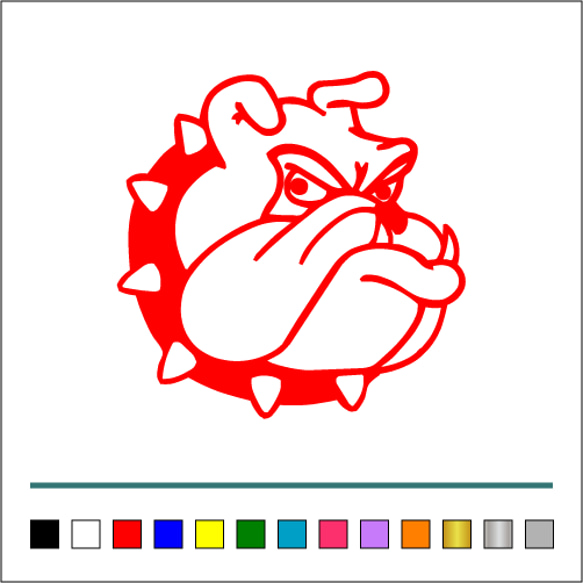 犬【 ブルドッグ 002 】ステッカー 右向き【カラー選択可】 送料無料♪ 3枚目の画像