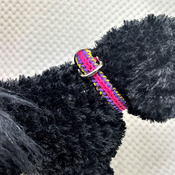 [公式]マクラメ編み#214エンドレスフォールズ小型犬用首輪 17枚目の画像