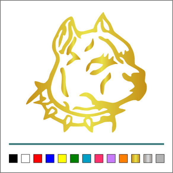 犬【 ピットビル 001 】ステッカー 右向き【カラー選択可】 送料無料♪ 4枚目の画像