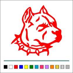 犬【 ピットビル 001 】ステッカー 右向き【カラー選択可】 送料無料♪ 3枚目の画像