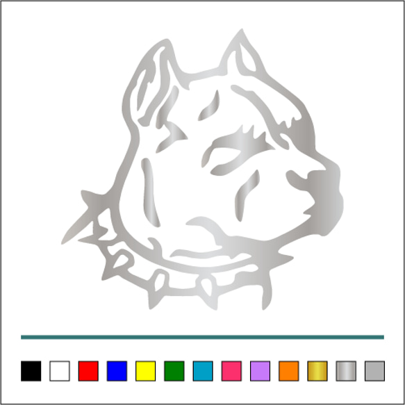 犬【 ピットビル 001 】ステッカー 右向き【カラー選択可】 送料無料♪ 5枚目の画像
