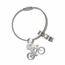 Bike Bicycle silhouette wire keychain 第3張的照片