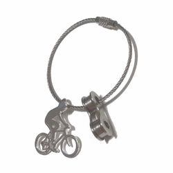Bike Bicycle silhouette wire keychain 第5張的照片