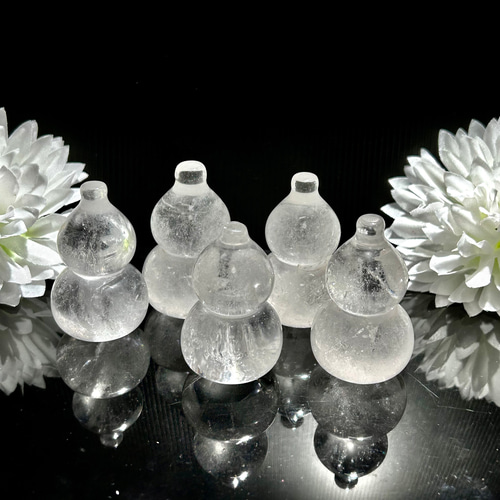 縁起物～ ヒマラヤ水晶 ひょうたん（瓢箪) 原石 50mm 1個 天然石