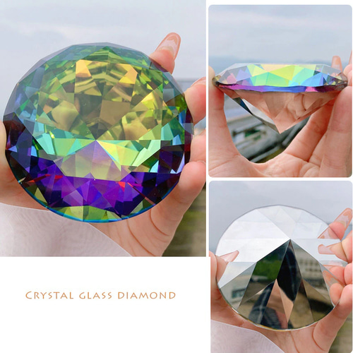 オーロラ クリスタル ガラス ダイヤモンド ペーパーウェイト