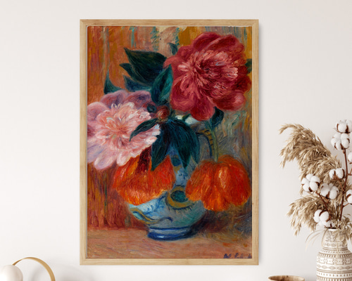 花瓶と花のパステル画アートインテリア三々サイズ debf82c7584b60b9cbff845cb0a957