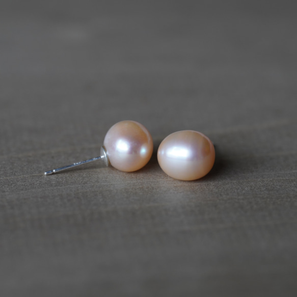 [送料無料] SV925 FW Potato Pearl stud earrings(PES005) 4枚目の画像