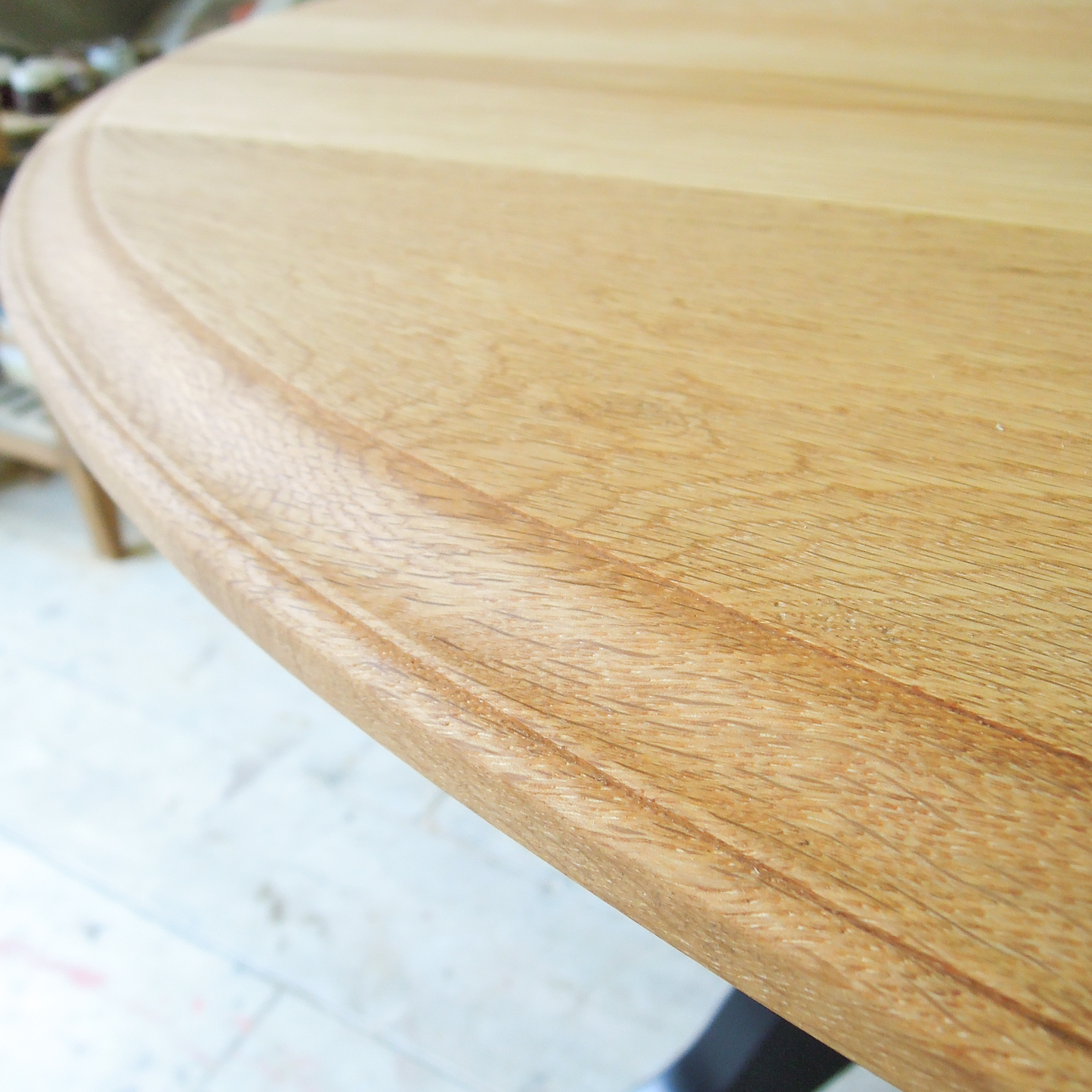 飲食店向け 丸テーブル ラウンドテーブル レストラン 直径1100A サイズオーダー ホワイトオーク アンティーク調家具