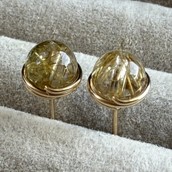 ルチルクォーツ ピアス（スタッド・一粒） の人気通販｜Creema