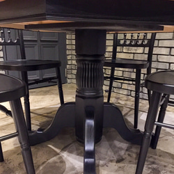 飲食店向け 丸テーブル ラウンドテーブル レストラン 直径1100B サイズオーダー ホワイトオーク アンティーク調家具 7枚目の画像