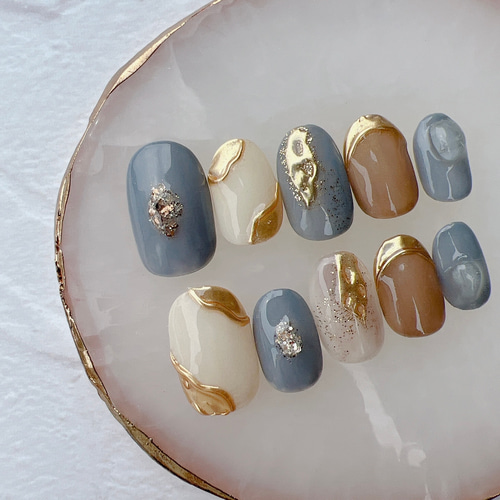 ニュアンスネイル ミラー フレンチ ネイルチップ