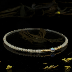 輕奢風粉澳寶14K包金 GF Swarovski 配珠水晶手鍊 ( Pink Opal Bracelet ) 第3張的照片