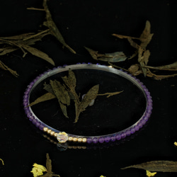 輕奢風紫水晶14K包金 GF Swarovski 配珠水晶手鍊 ( Amethyst Bracelet ) 第6張的照片