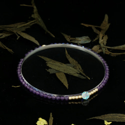 輕奢風紫水晶14K包金 GF Swarovski 配珠水晶手鍊 ( Amethyst Bracelet ) 第2張的照片