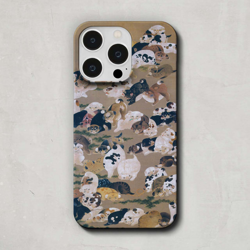 スマホケース / 伊藤 若冲「百犬図」 iPhone 全機種対応 わんこ