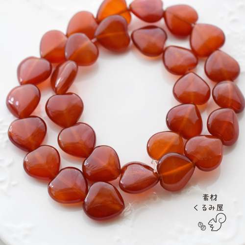 PS-0180 天然石 レッドアゲート(赤瑪瑙) 縦穴ハート 13~14mm PS-0180 天然石 レッドアゲート(赤瑪瑙) 縦穴ハート 13~14mm