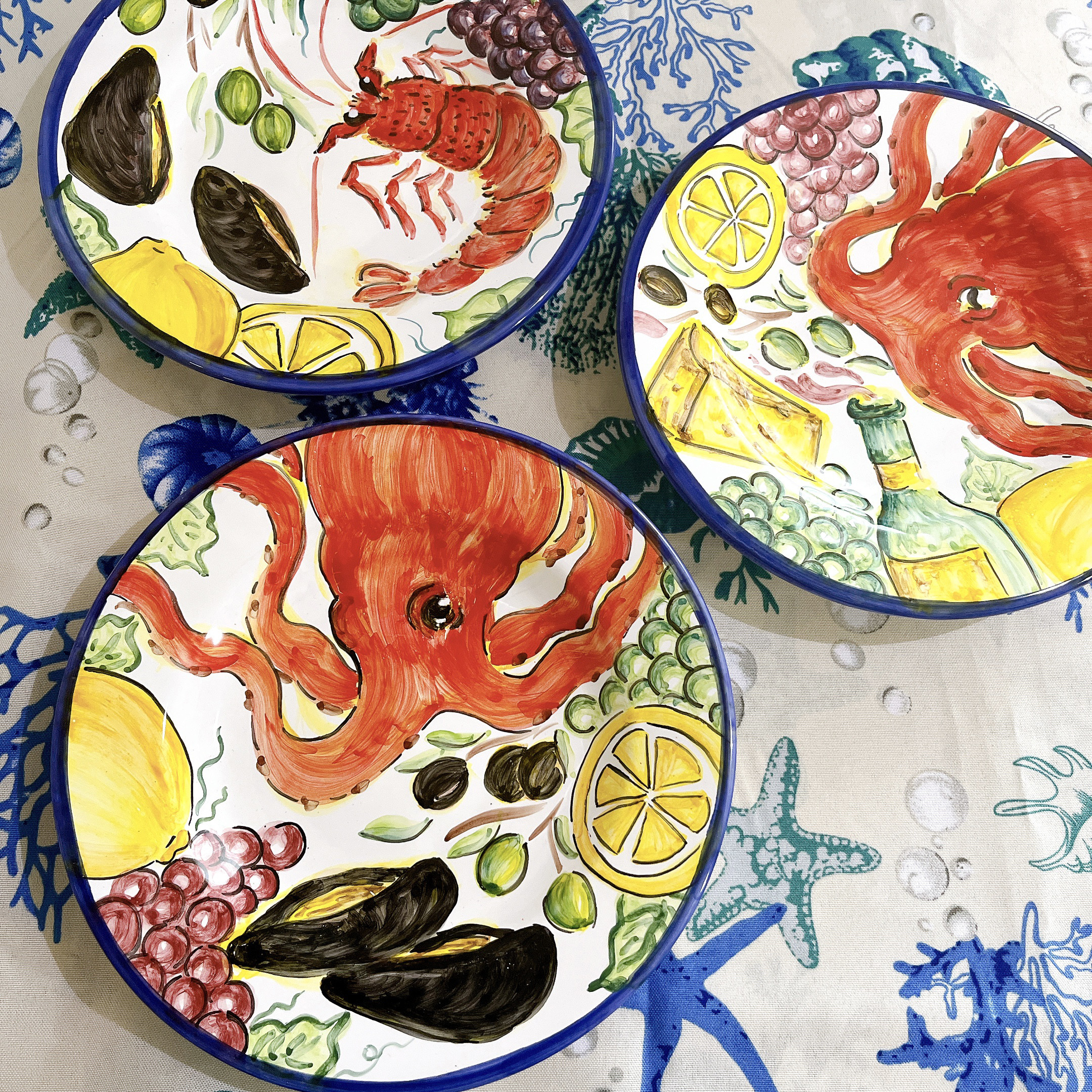 イタリア製　絵皿　パスタ皿　6枚 NUOVA VIETRI